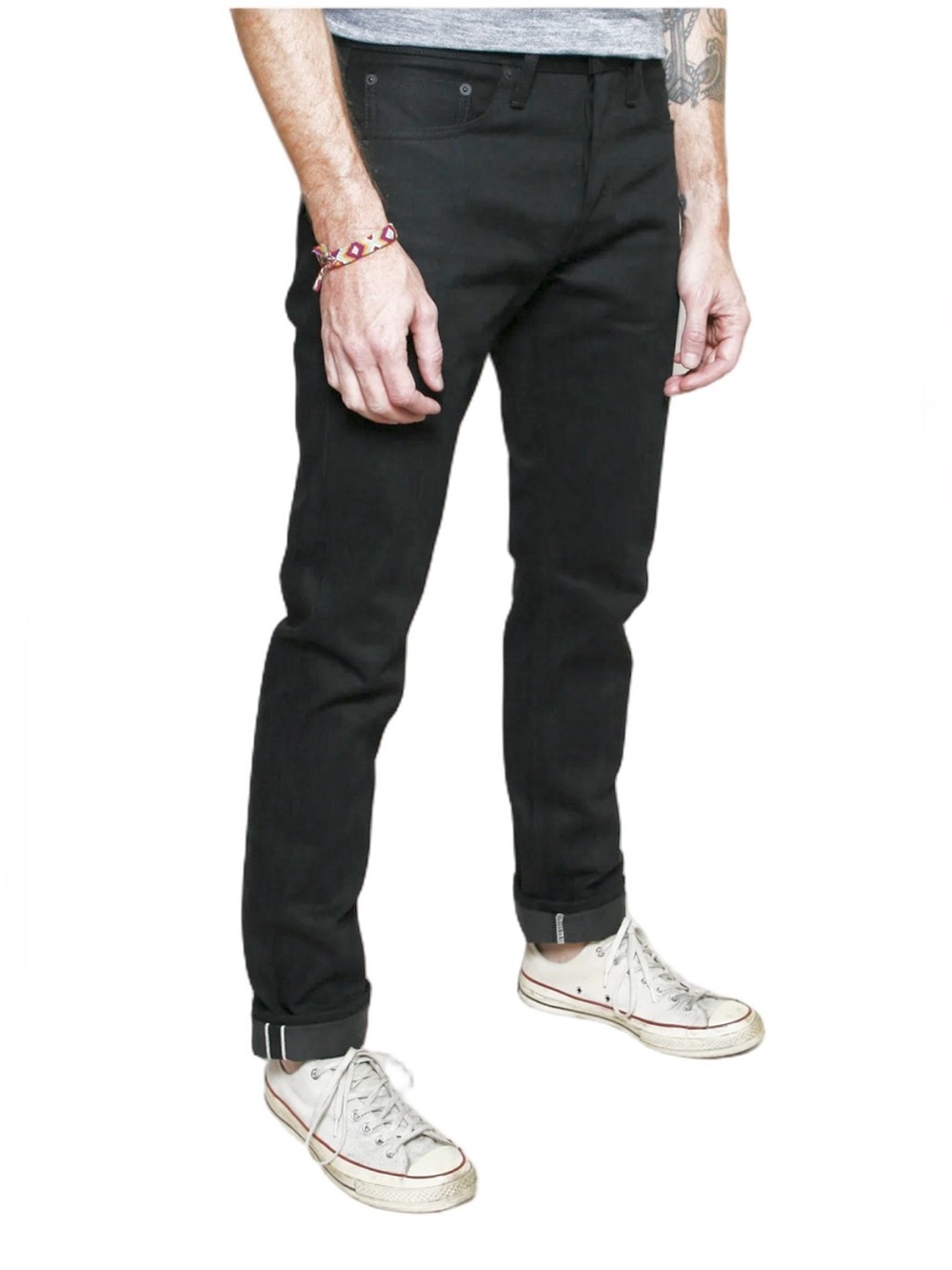 RGT Rogue Territory Stanton Slim Straight Selvedge Jeans Raw Denim Black Sz 30